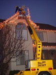 Biljax 3632t trailer mounted telecoping boom lift for holiday decorating