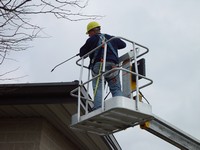 Bil jax 3632t trailer mounted telecoping boom lift is great for pressure washing