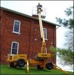 Haulotte Biljax 45XA articulated self propelled boom lift is great for painting
