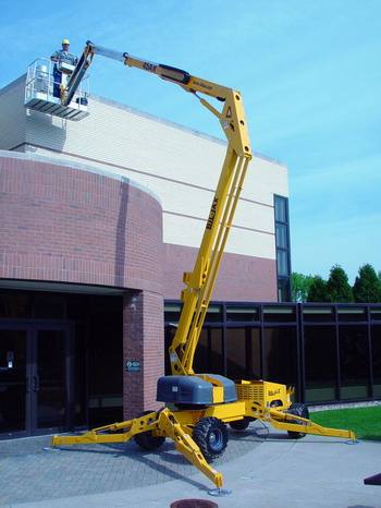 Bil-Jax 45XA Boom Lift is great for building maintenance