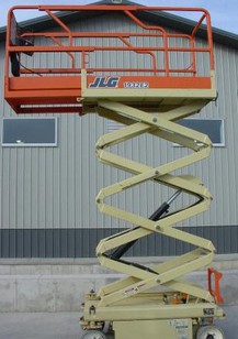 Robinsons rents a JLG 19' scissor lift model 1932E2