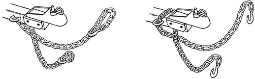 Proper technique for chaining a trailer